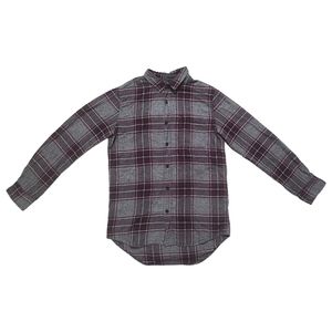 Pacsun Womens Plaid Grey Purple Flannel